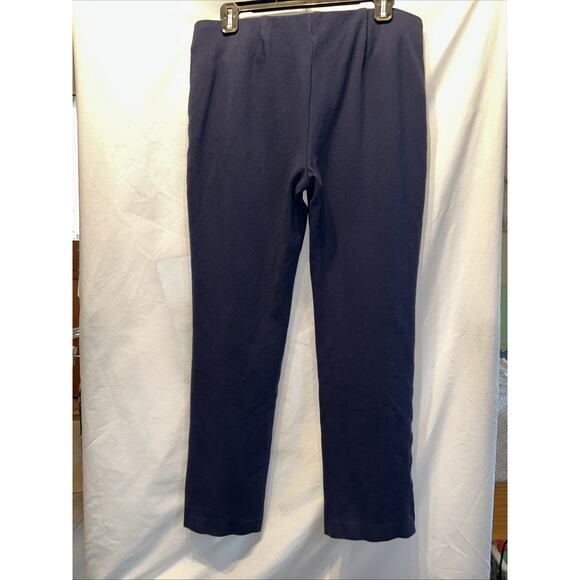 Chicos Navy Stretch Ponte knit pull-on straight Leg Womens M/8 - Picture 7 of 11
